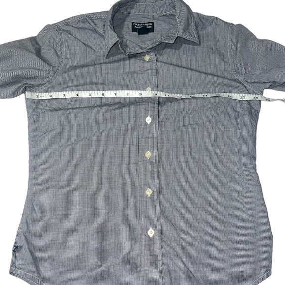 SOLD Ralph Lauren Polo Jeans Co. Short Sleeve Button Down Gingham Checked Top, S - Picture 2 of 15